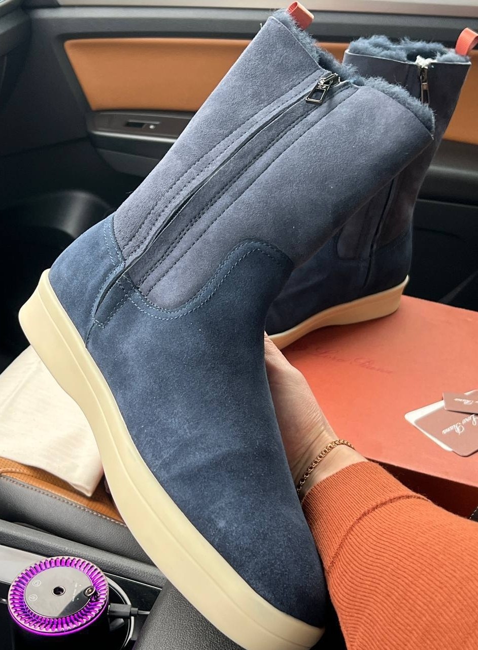 ,ботинки loro piana,замшевые ботинки,замшевые сапоги,зимние сапоги