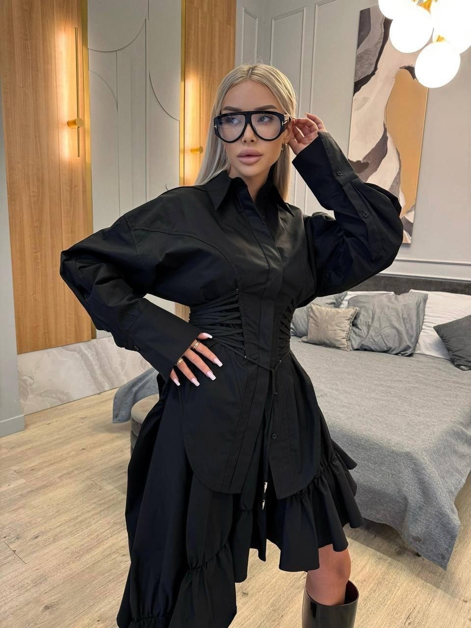 платье широкое,асимметричное платье,платье модное,платье в стиле