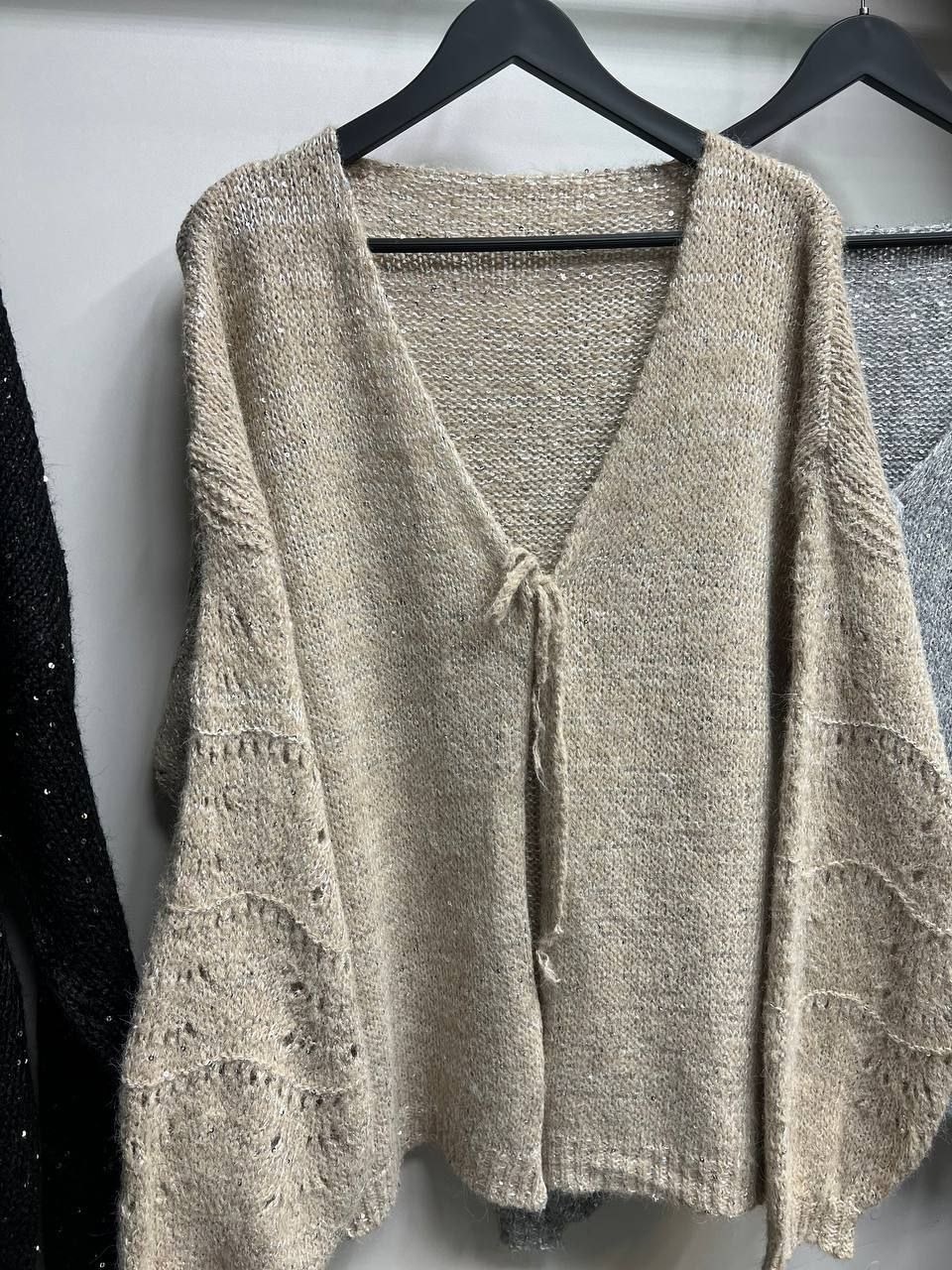 вязаный кардиган,мохеровый кардиган,кардиган,женские кардиганы,кардиган с пайетками