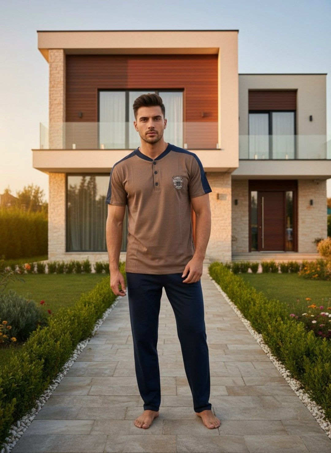 мужские комплекты,пижама для мужчин,пижама мужская,мужская пижама со штанами,мужская мода