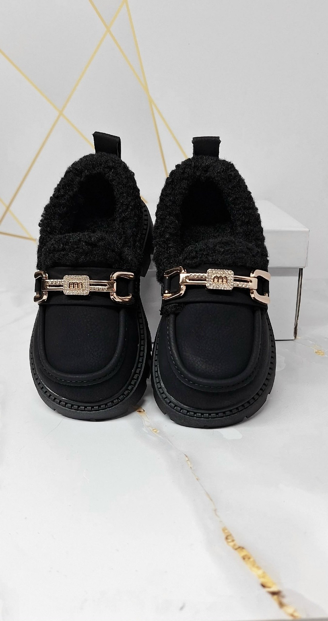 ,женские лоферы,меховая ,женская , теплая