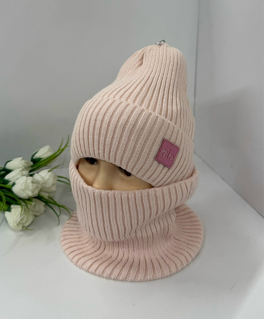 комплект шапка снуд,шапка и снуд,детский комплект шапка и снуд,шапка снуд для девочки,комплект шапка и снуд на флисе