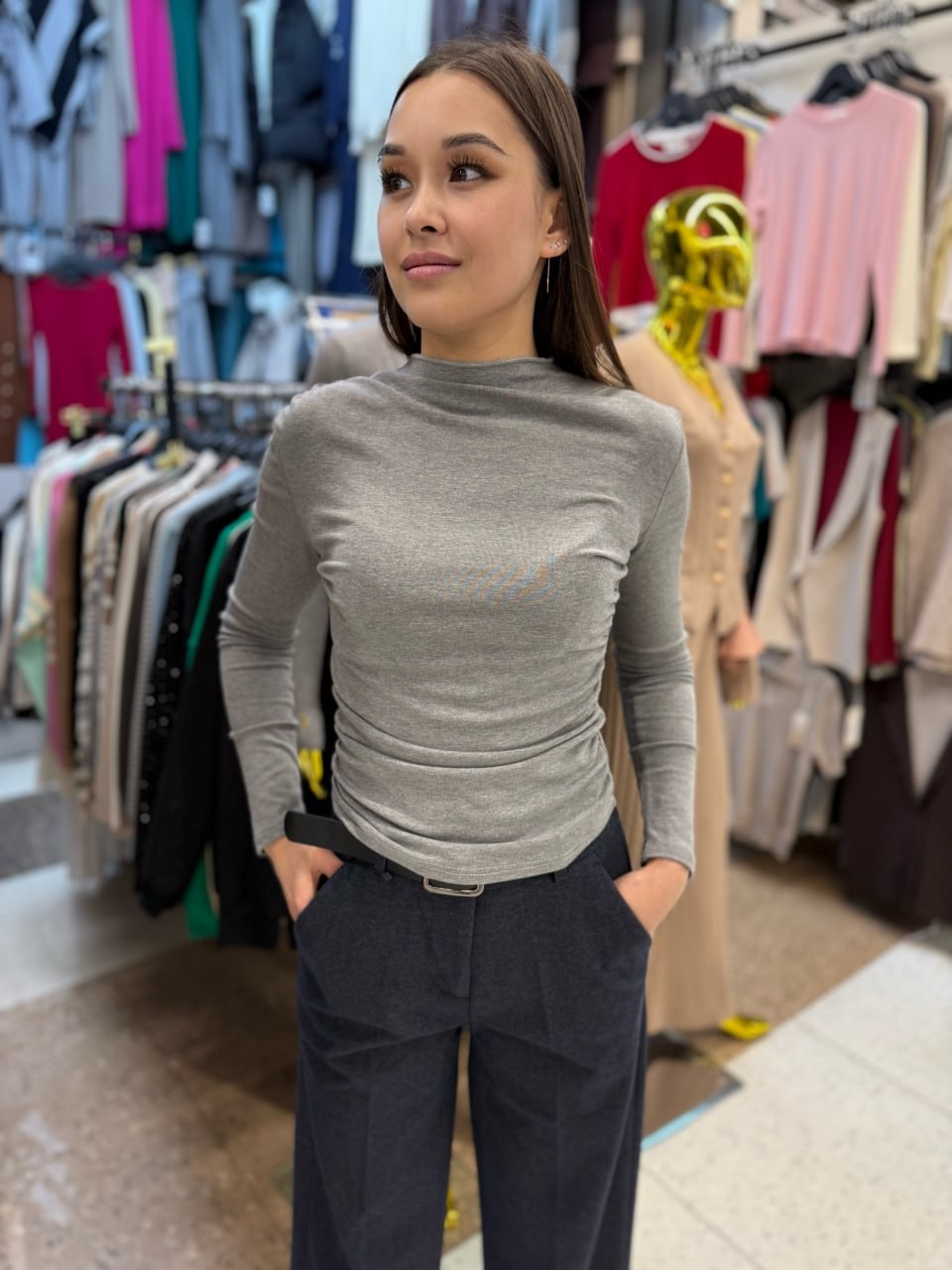 водолазка,базовая кофта,женская кофта,водолазка женская,водолазка серая