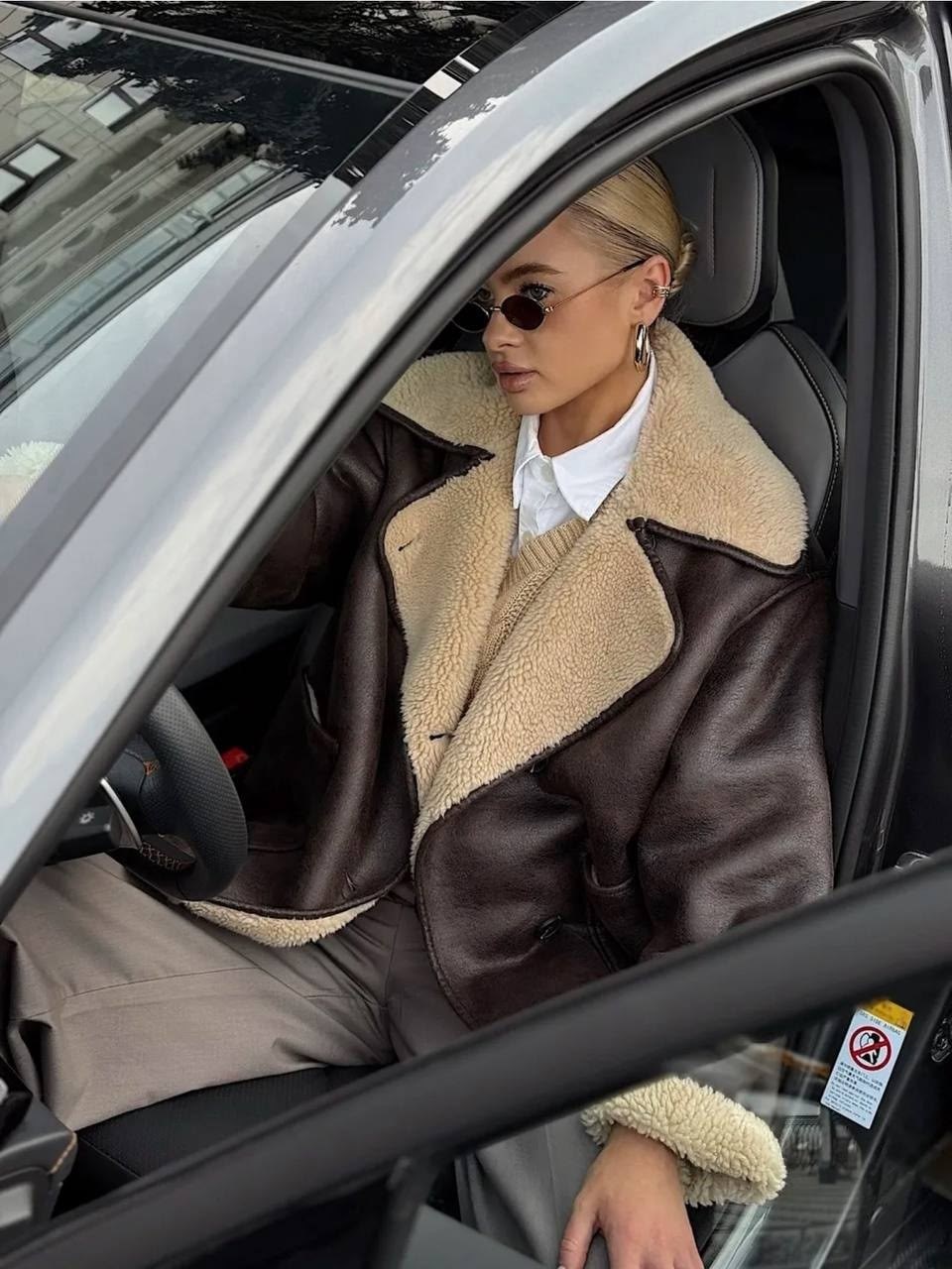 модные дубленки,стильная дубленка,повседневная куртка,стильная дубленка женская,теплая куртка