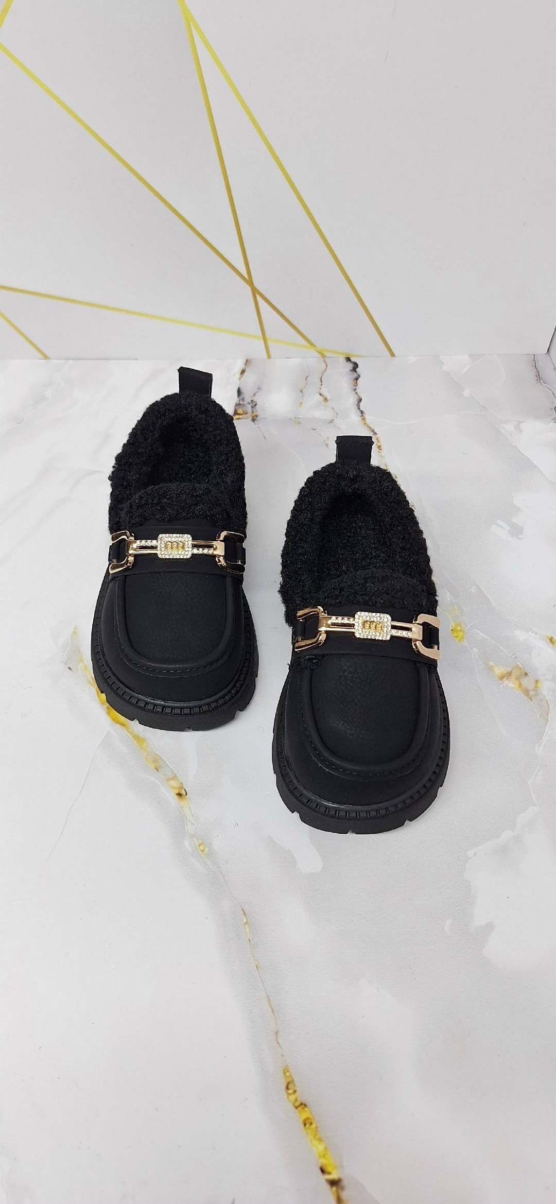 ,женские лоферы,меховая ,женская , теплая