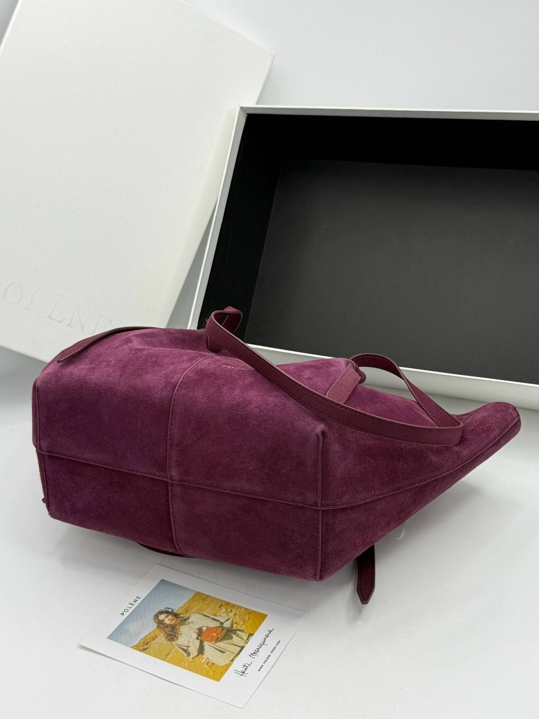 сумка polene,замшевая сумка,polene сумка на плечо,сумка,женская сумка