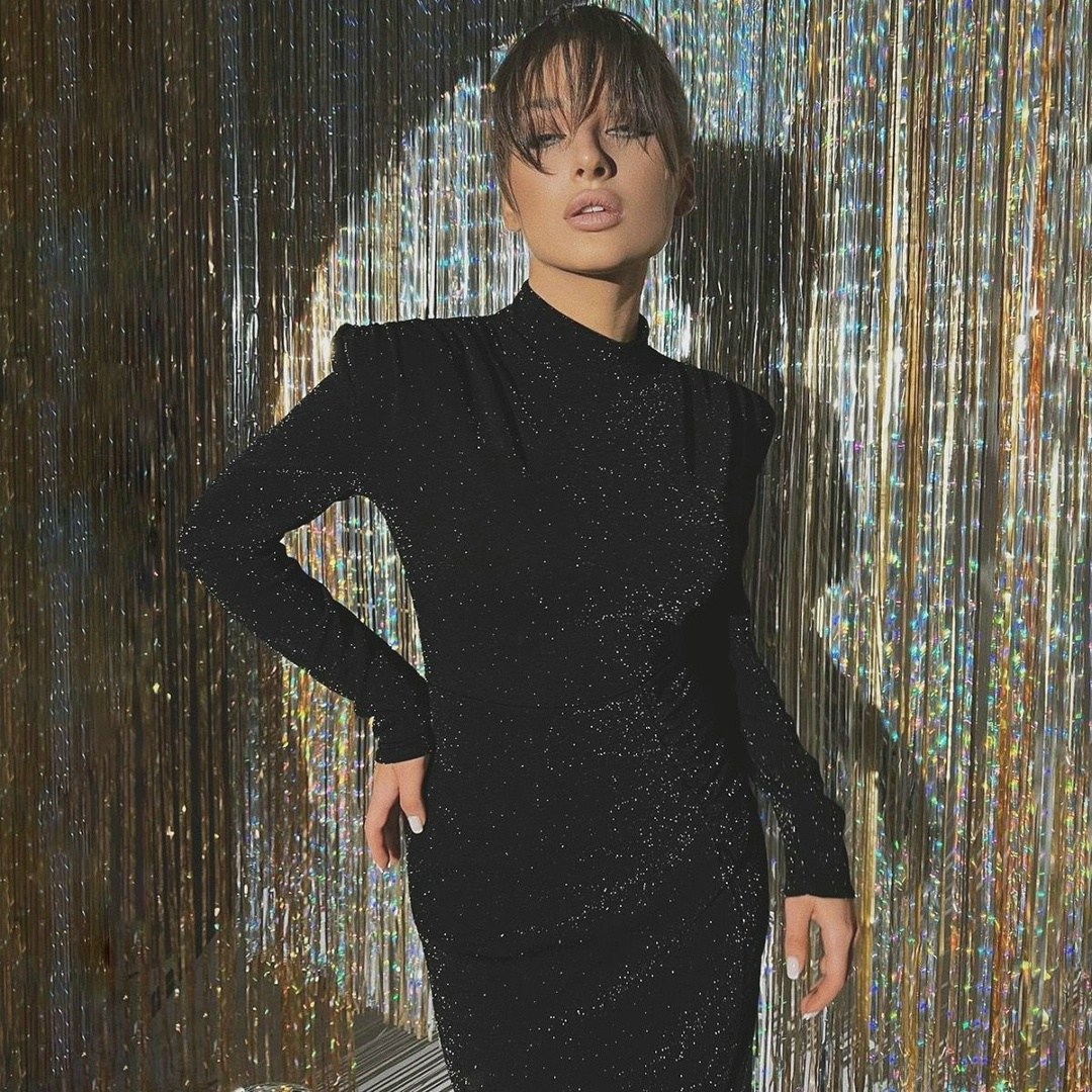 элегантные платья,элегантные облегающие платья,черное платье с люрексом,черное женское платье,элегантное вечернее платье