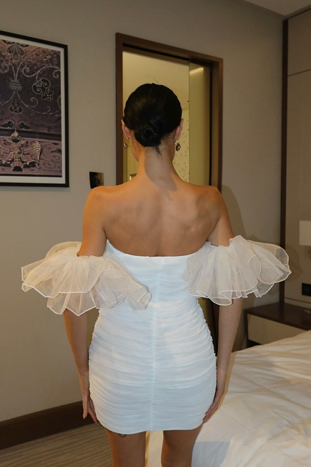 платья элегантные,платье с открытыми плечам,короткое свадебное платье,женское платье с открытыми плечами,свадебное платье мини