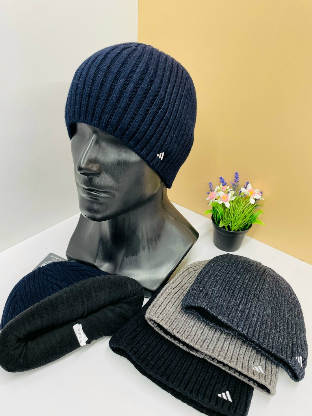 шапка мужская,шапка зимняя мужская,шапка для мужчин,мужская шапка бини,шапка мужская с отворотом