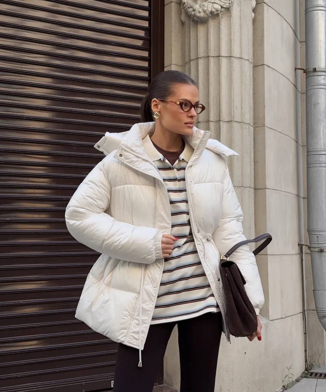 стильная куртка,пуховик черный,куртка пуховик,женская куртка зимняя,куртка с поясом