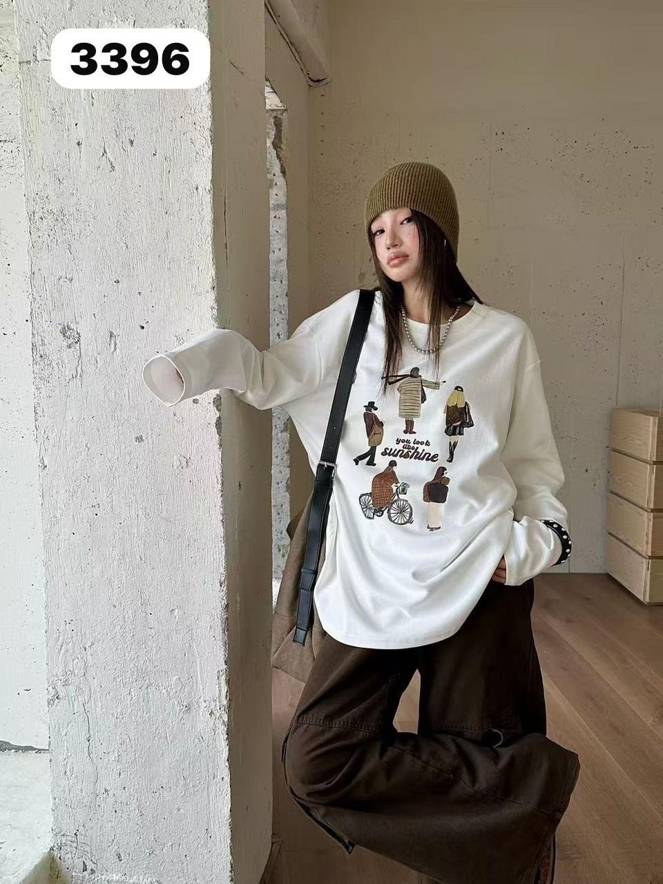 повседневный свитшот,футболка оверсайз женская корея,корейская мода,женская футболка с длинными рукавами,одежда в корейском стиле