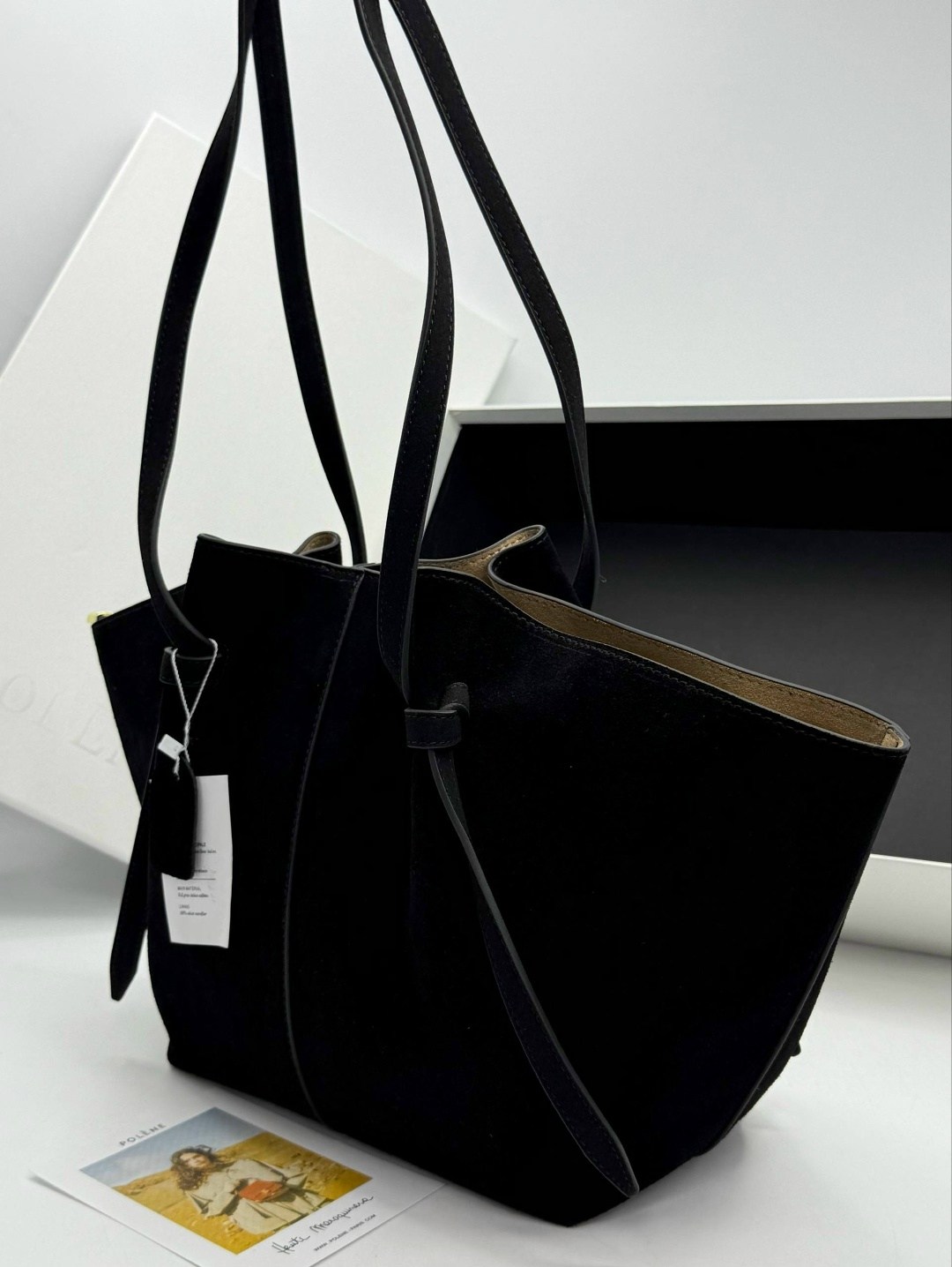 сумка polene,замшевая сумка,polene сумка на плечо,сумка,женская сумка