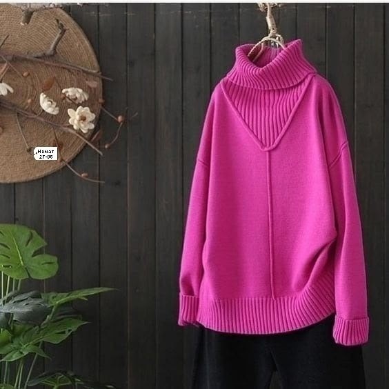 стильный свитер,гигантский свитер,свитер с высоким воротником,модные свитера,свитер свободный