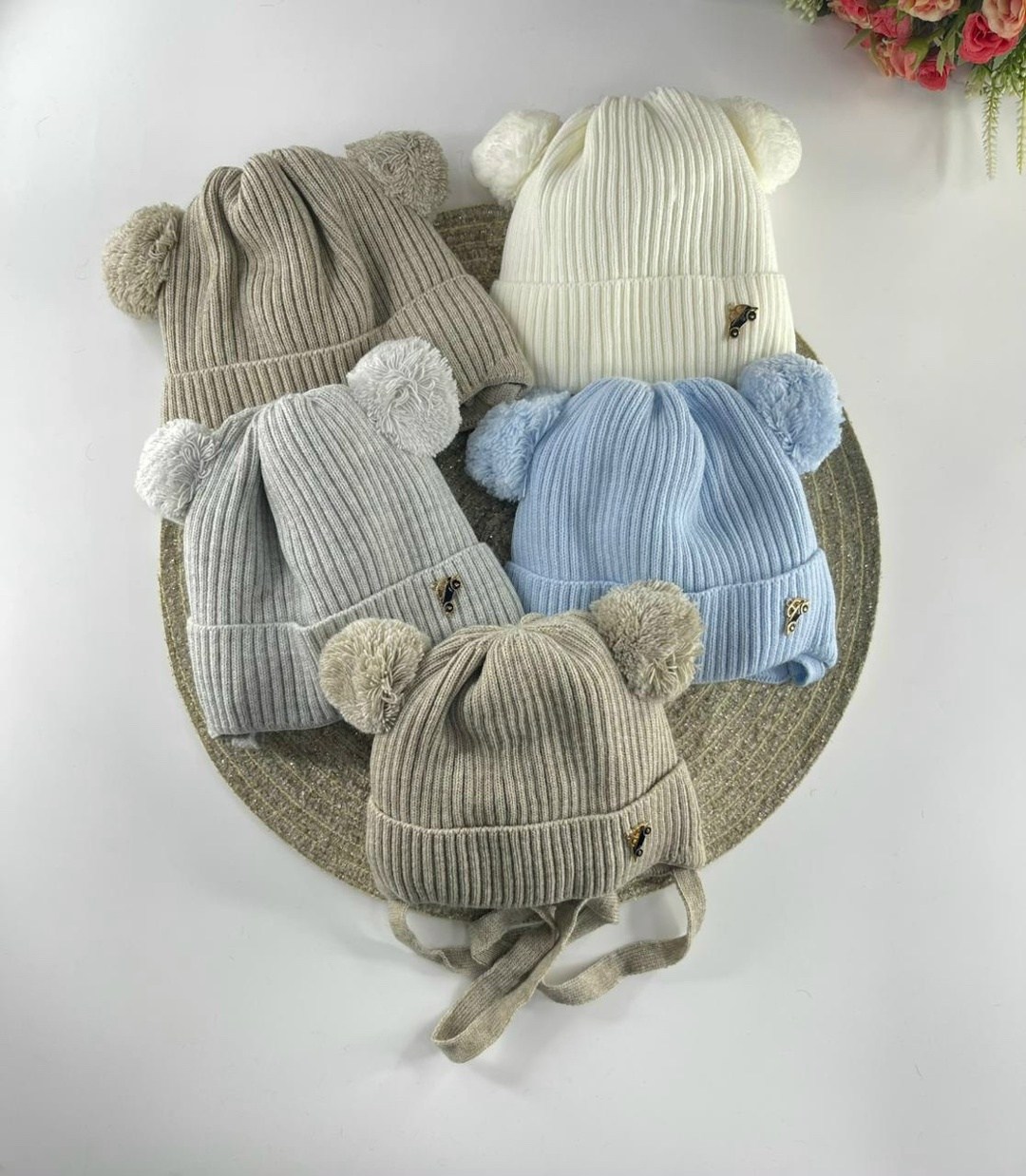 детская шапка,шапка для новорожденного,комплект шапки,детская шапочка,шапка вязаная