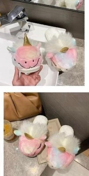 тапочки единорог,тапки с единорогом женские,тапки единороги,тапочки радужный единорог,детские тапочки с единорогами