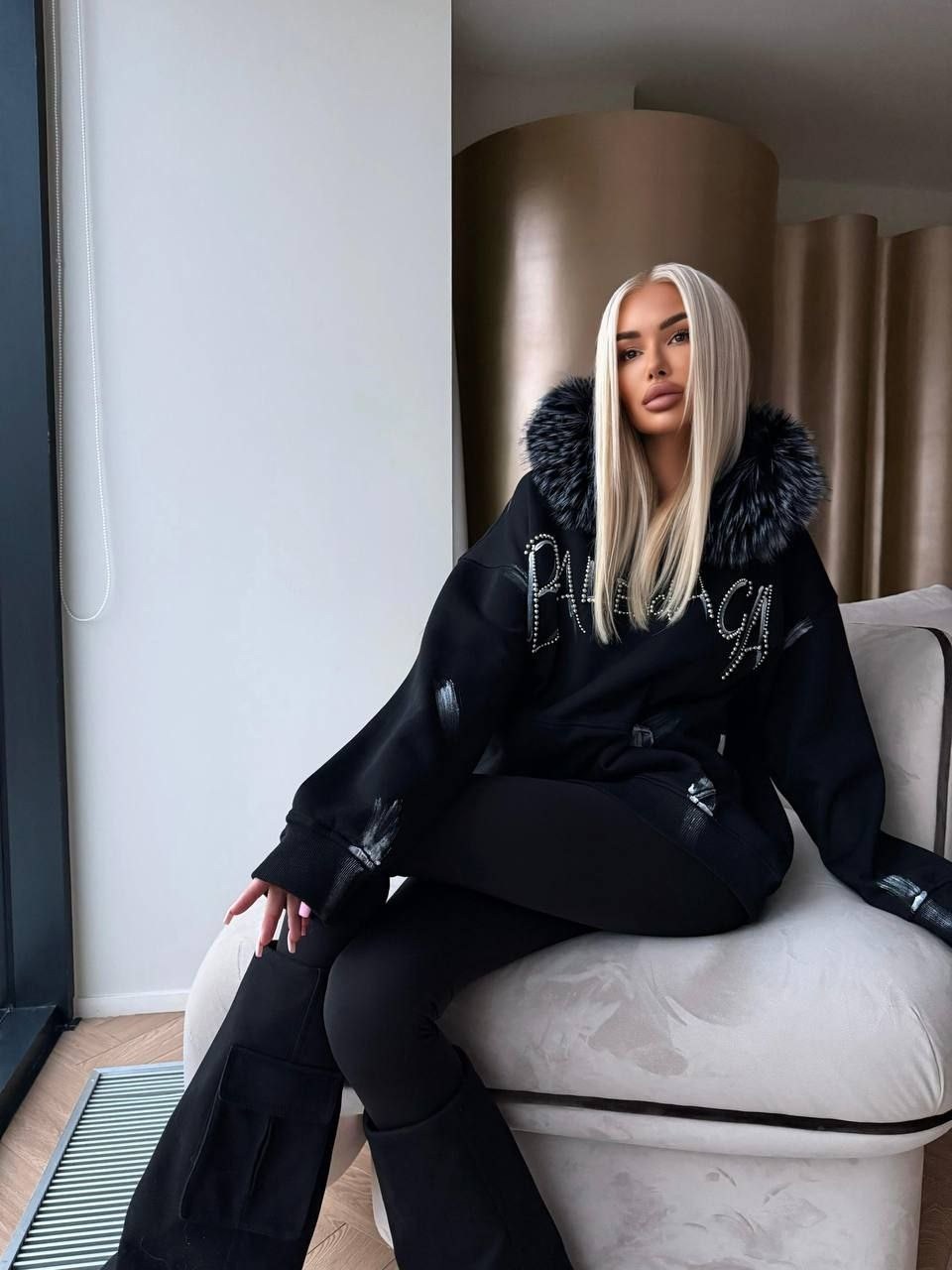 худи баленсиага рваная,модная толстовка,оверсайз толстовка,толстовки кофта,свитшот женская