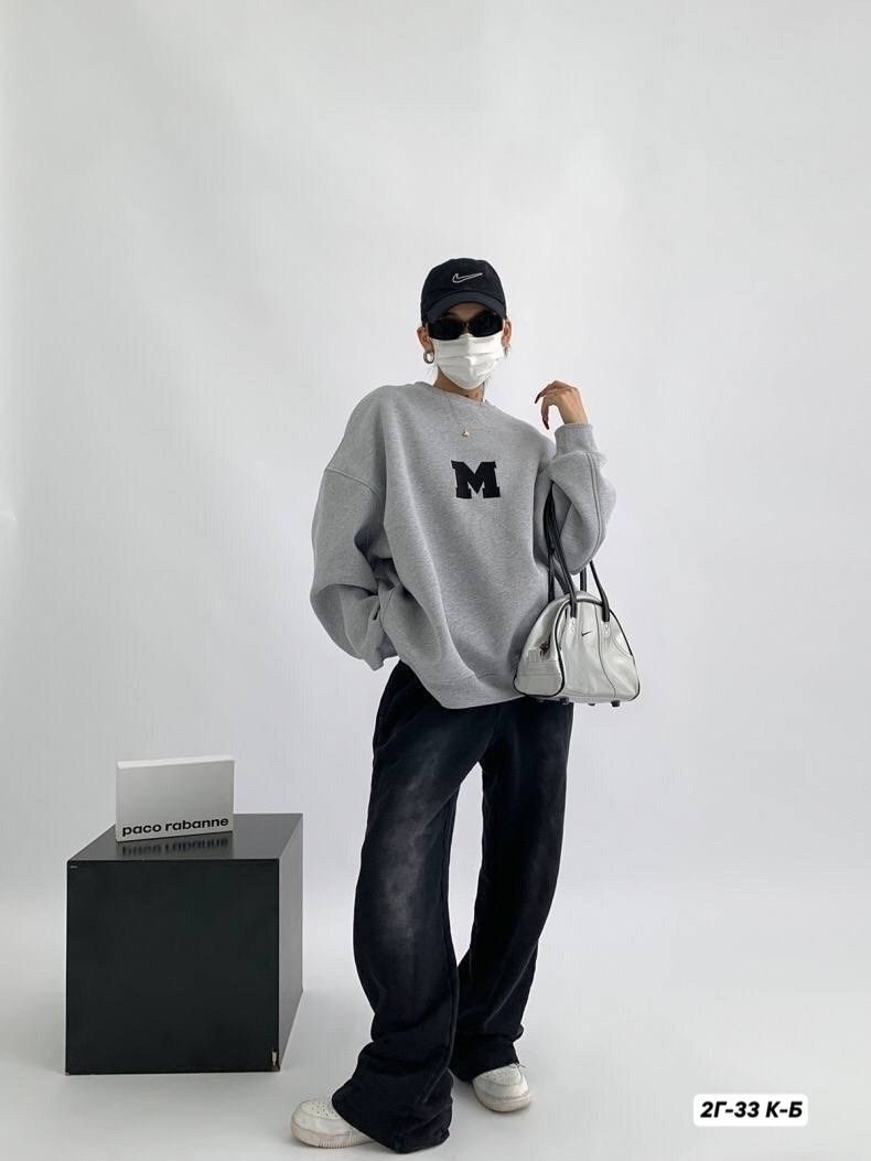 флисовый свитшот оверсайз,свитшот оверсайз толстовка,женский свитшот оверсайз,оверсайз свитшот в корейском стиле,свитшот серый