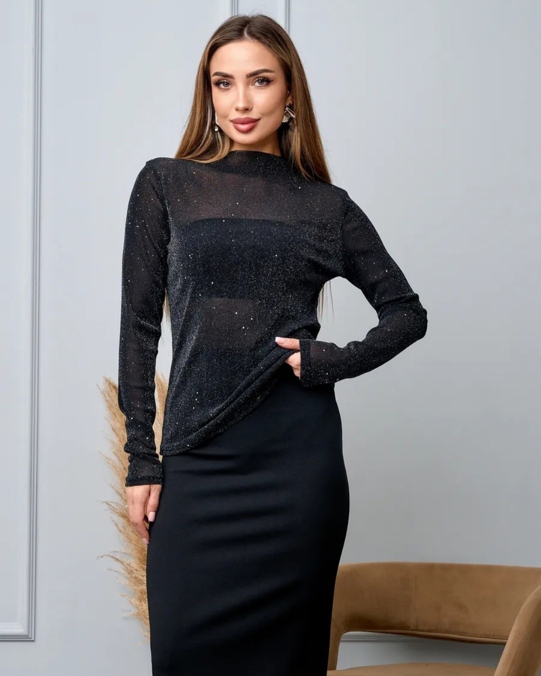 водолазка сетка с люрексом,блестящая кофта,нарядная кофта,кофта со стразами,водолазка из сетки