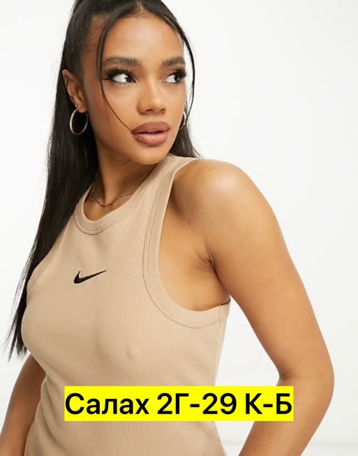 топ в рубчик nike,женская майка,спортивные топы,футболки и топы,майка топ