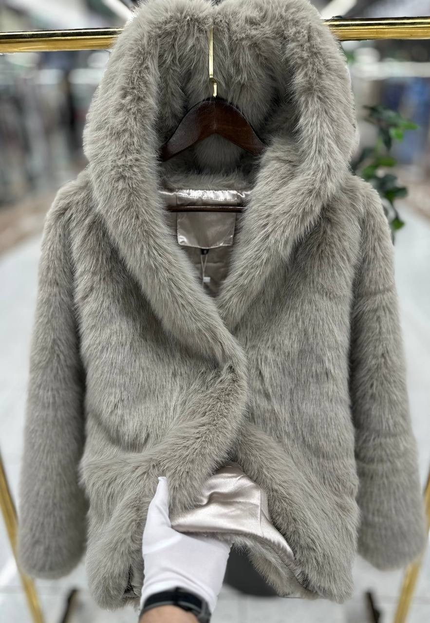 женское пальто из искусственного меха с капюшоном,женская шуба,меховая куртка,меховое пальто с капюшоном,меховое пальто