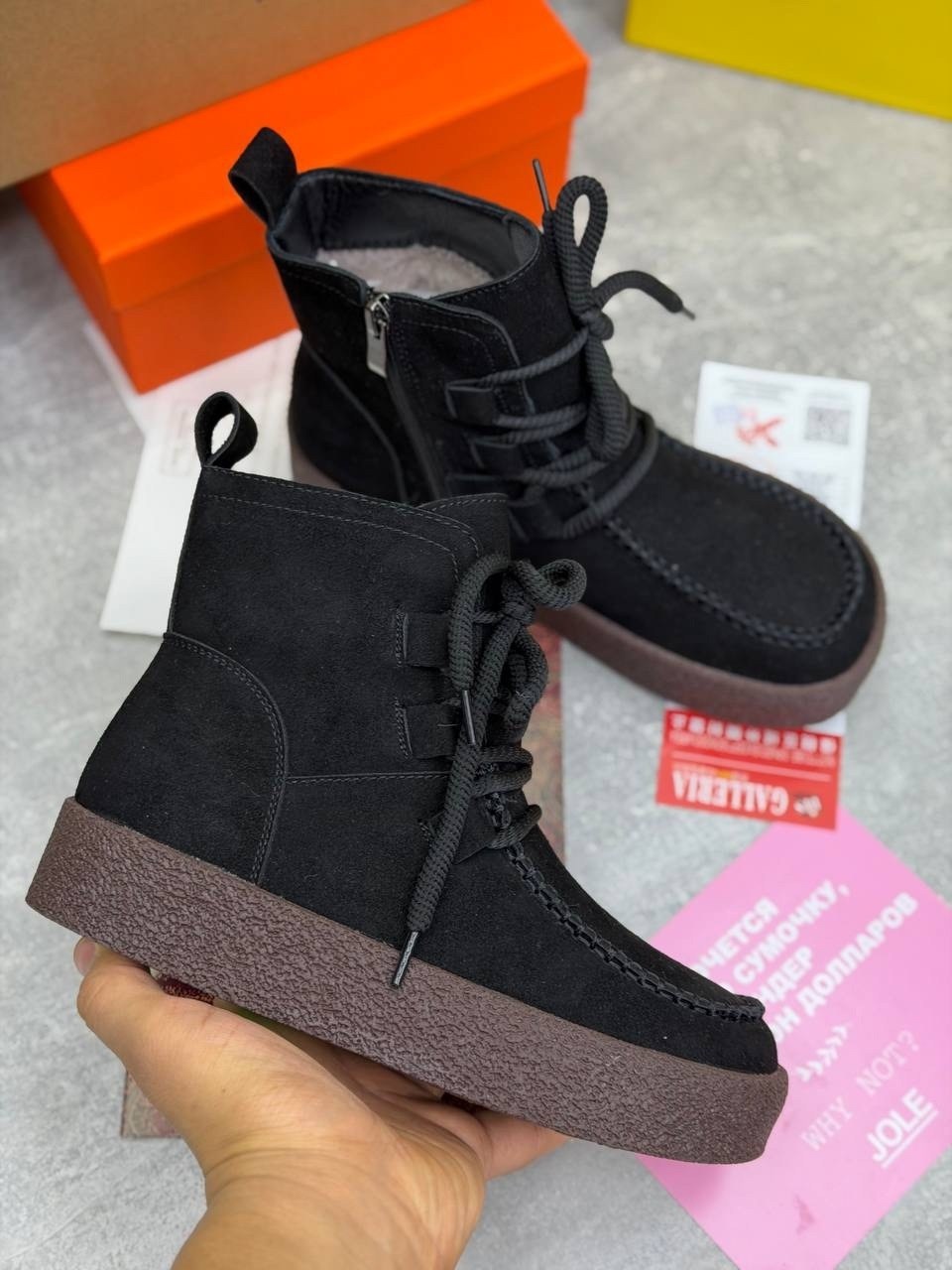 ,замшевые ботинки,ботинки модные, женская,повседневная