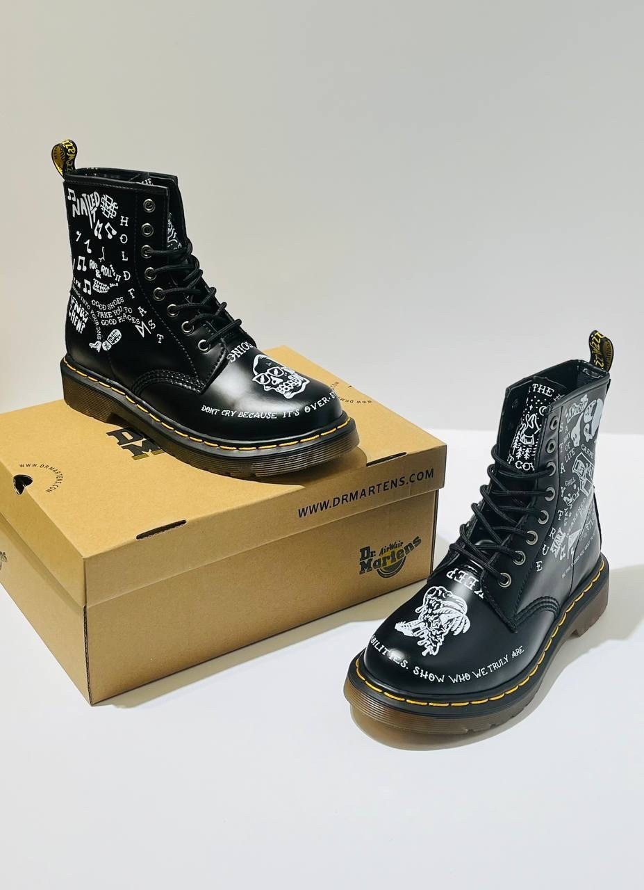 , женская,dr martens 1460 scribble,ботинки 1460 scribble dr martens,мартинсы мужские