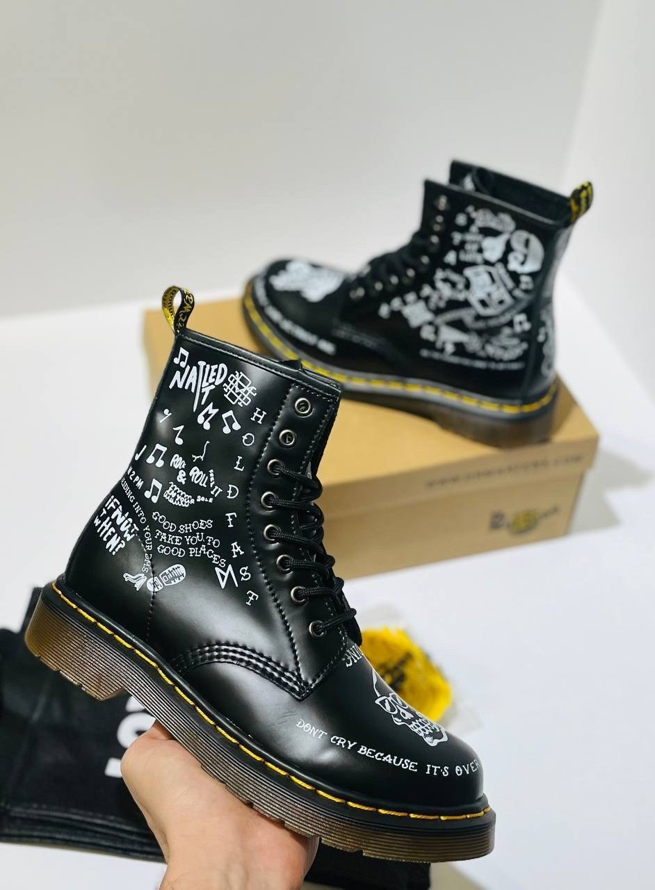, женская,dr martens 1460 scribble,ботинки 1460 scribble dr martens,мартинсы мужские