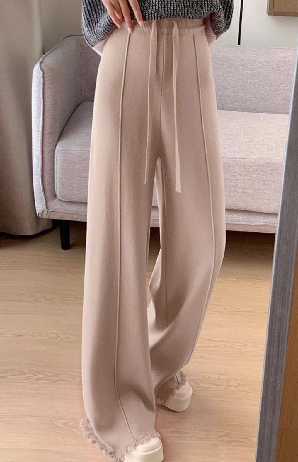 трикотажные брюки,вязаные брюки,широкие трикотажные брюки,брюки с широкими штанинами,женские широкие брюки