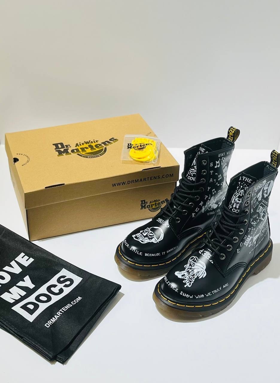 , женская,dr martens 1460 scribble,ботинки 1460 scribble dr martens,мартинсы мужские
