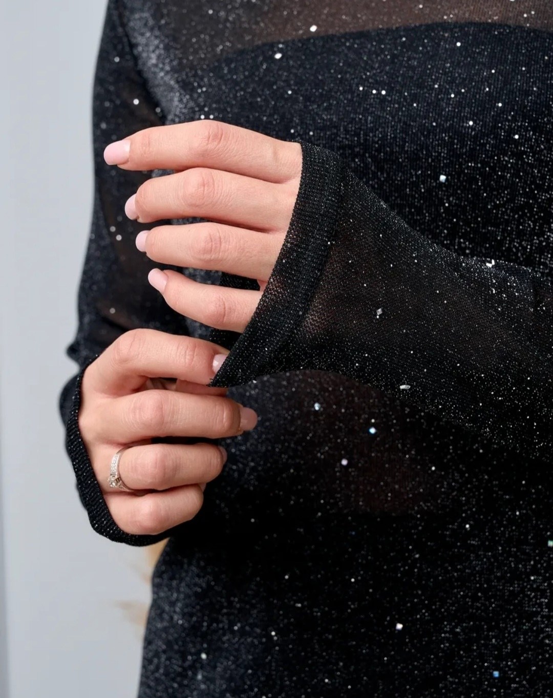 водолазка сетка с люрексом,блестящая кофта,нарядная кофта,кофта со стразами,водолазка из сетки