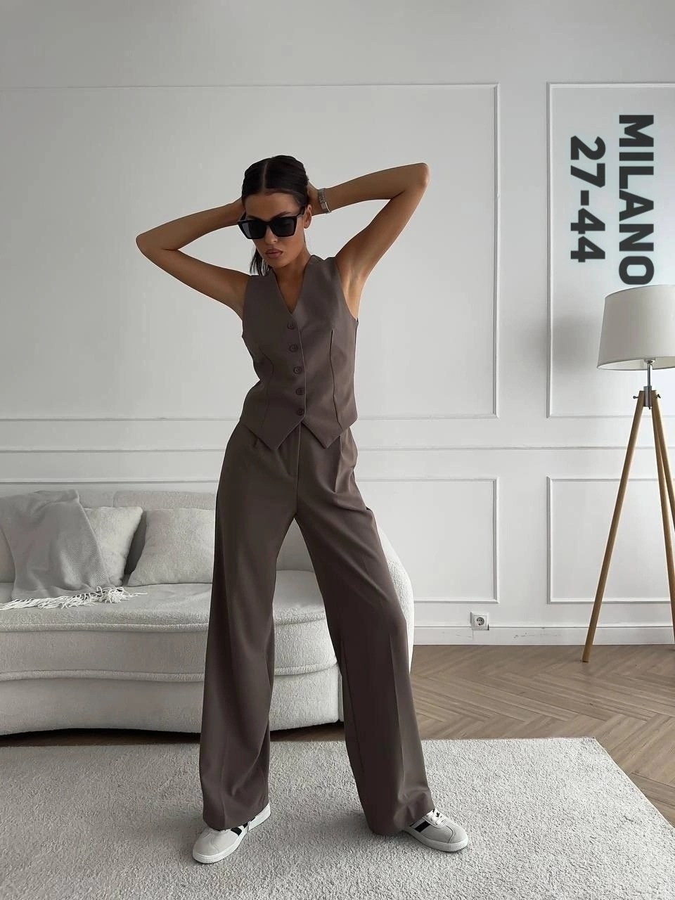 костюм двойка с жилетом и брюками палаццо,костюмы брючные,брючный костюм женский с жилеткой,брючный костюм женский,костюм с брюками