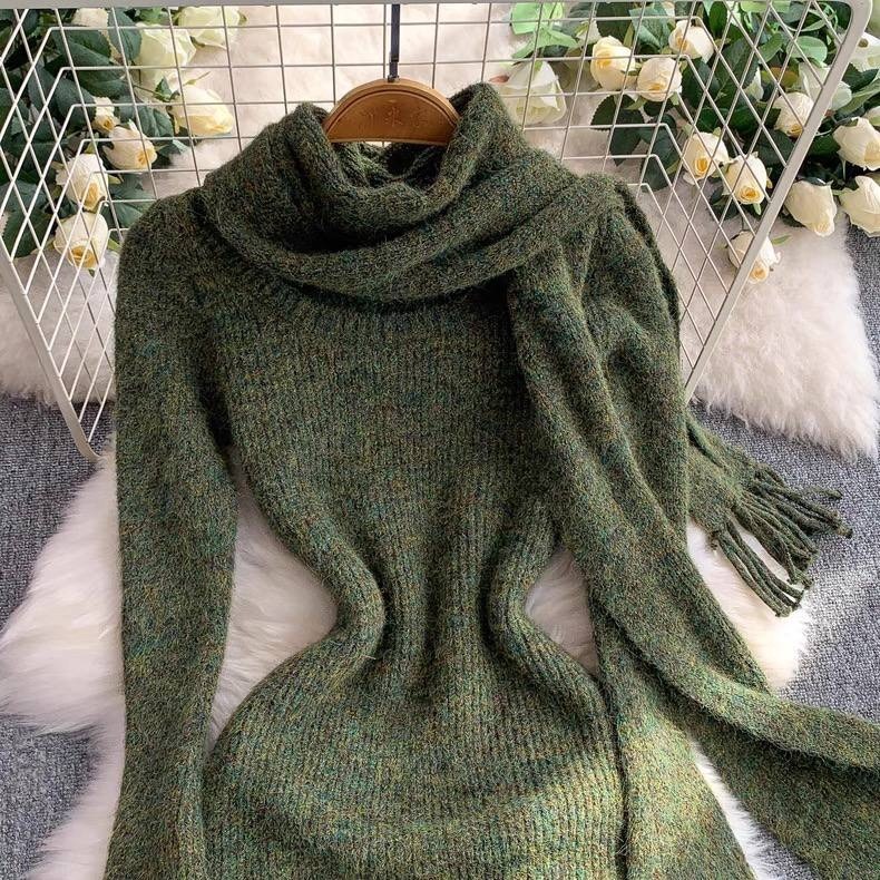 трикотажное платье,вязаное платье,трикотажное платье с высоким воротом,вязаное длинное платье,вязаное платье женское