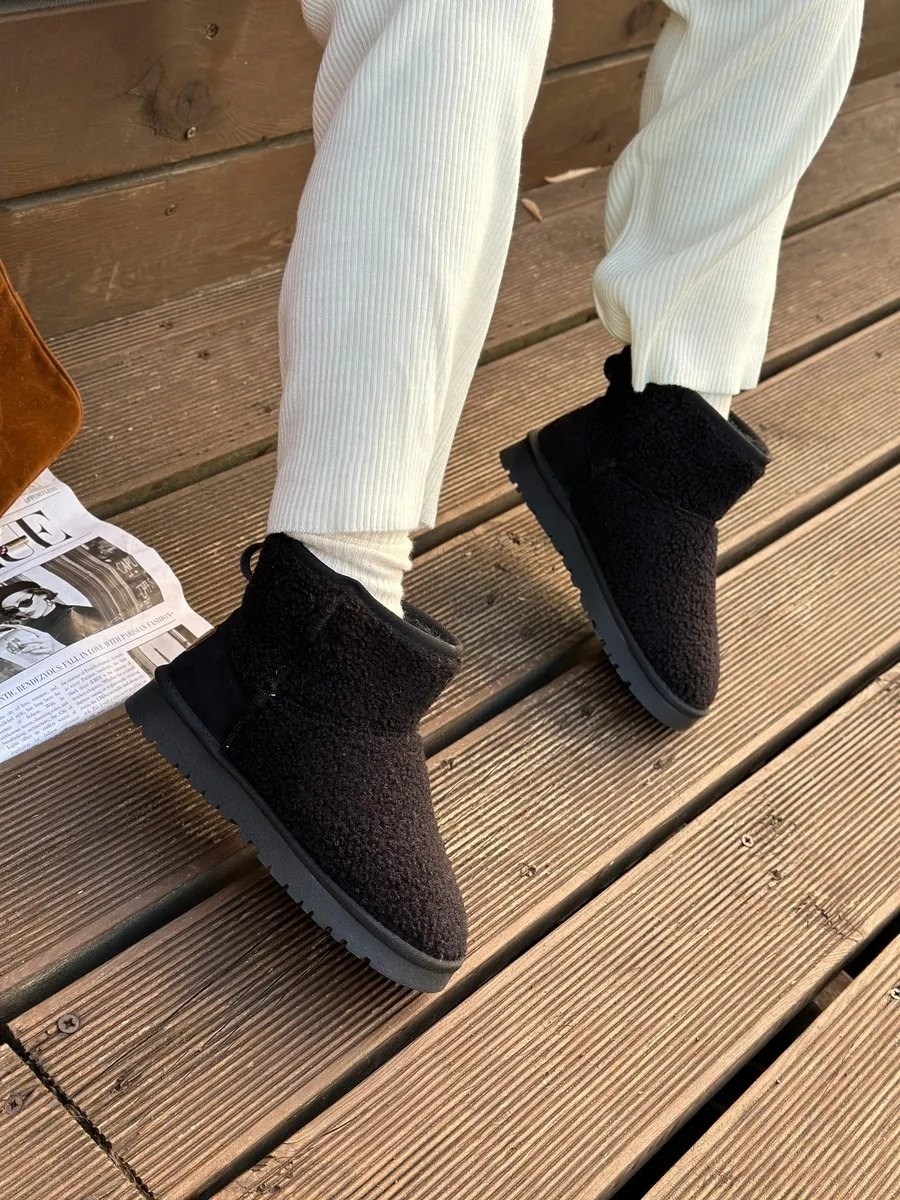 черные угги,угги зимне,угги зимние с мехом,женские угги,угги женские с мехом