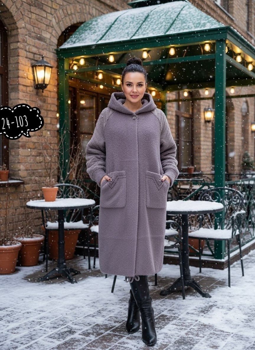 пальто барашек,стильное пальто,пальто с капюшоном,зимнее пальто,пальто