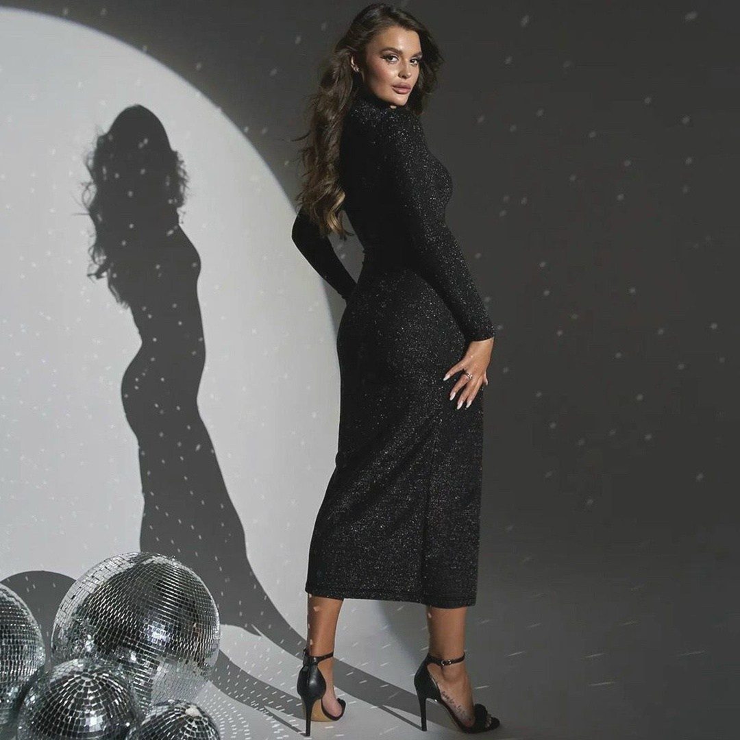 элегантные платья,элегантные облегающие платья,черное платье с люрексом,черное женское платье,элегантное вечернее платье