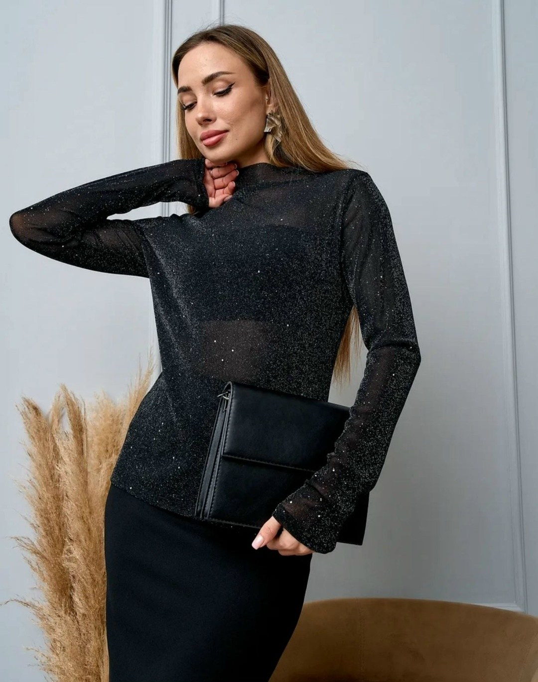 водолазка сетка с люрексом,блестящая кофта,нарядная кофта,кофта со стразами,водолазка из сетки