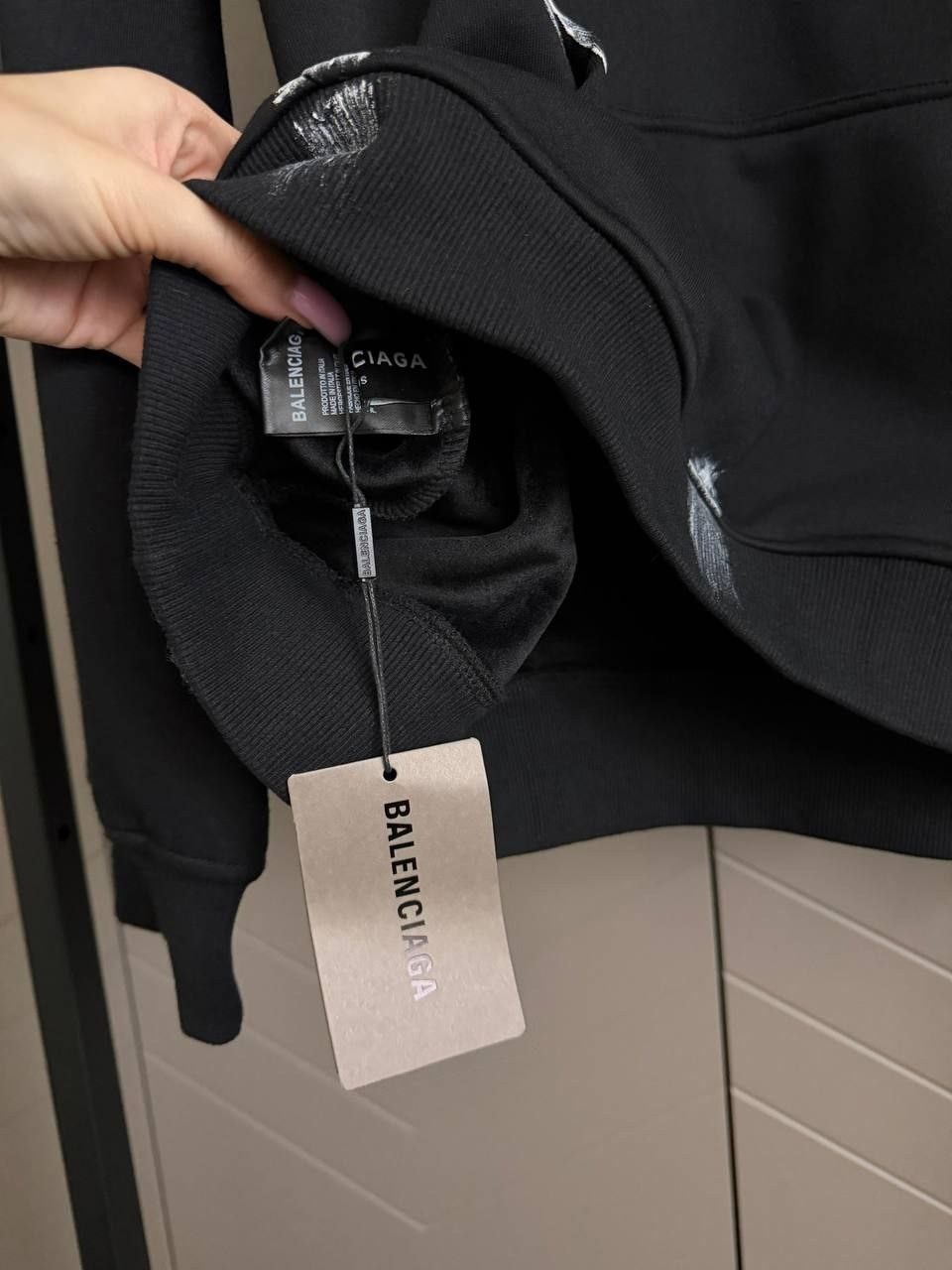 худи баленсиага рваная,модная толстовка,оверсайз толстовка,толстовки кофта,свитшот женская