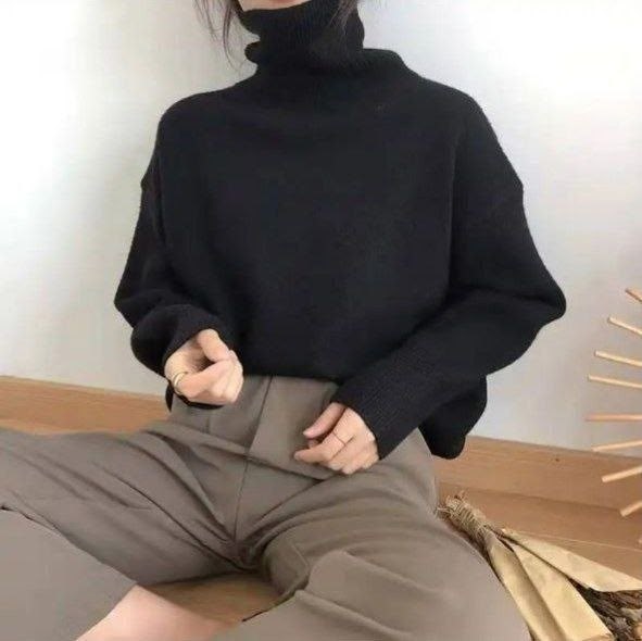 свитер с горлом,женский свитер с горлом,свитер женский оверсайз,свитер с высоким воротом,свитер