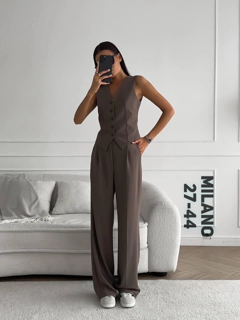 костюм двойка с жилетом и брюками палаццо,костюмы брючные,брючный костюм женский с жилеткой,брючный костюм женский,костюм с брюками