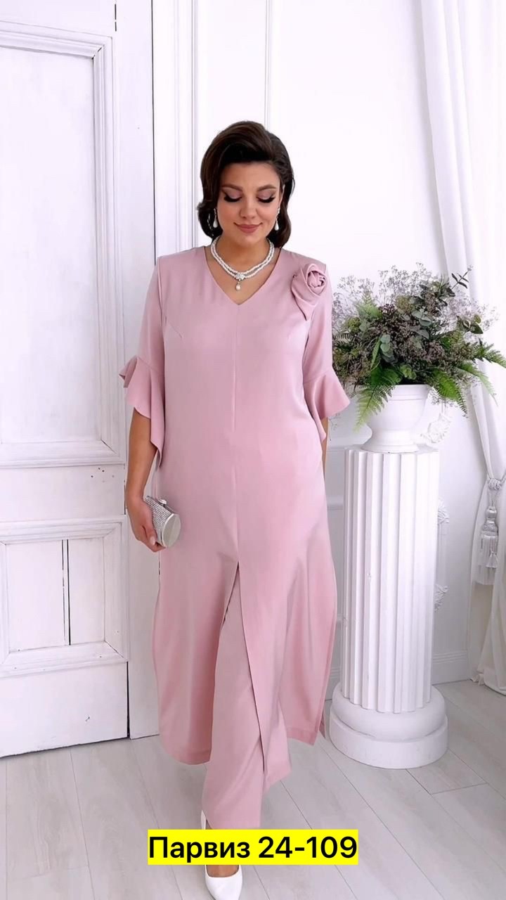 комплект брючный ninele 5990 василек,вечерние брючные костюмы,костюмы брючные,вечерний костюм женский,брючные костюмы для женщин больших размеров