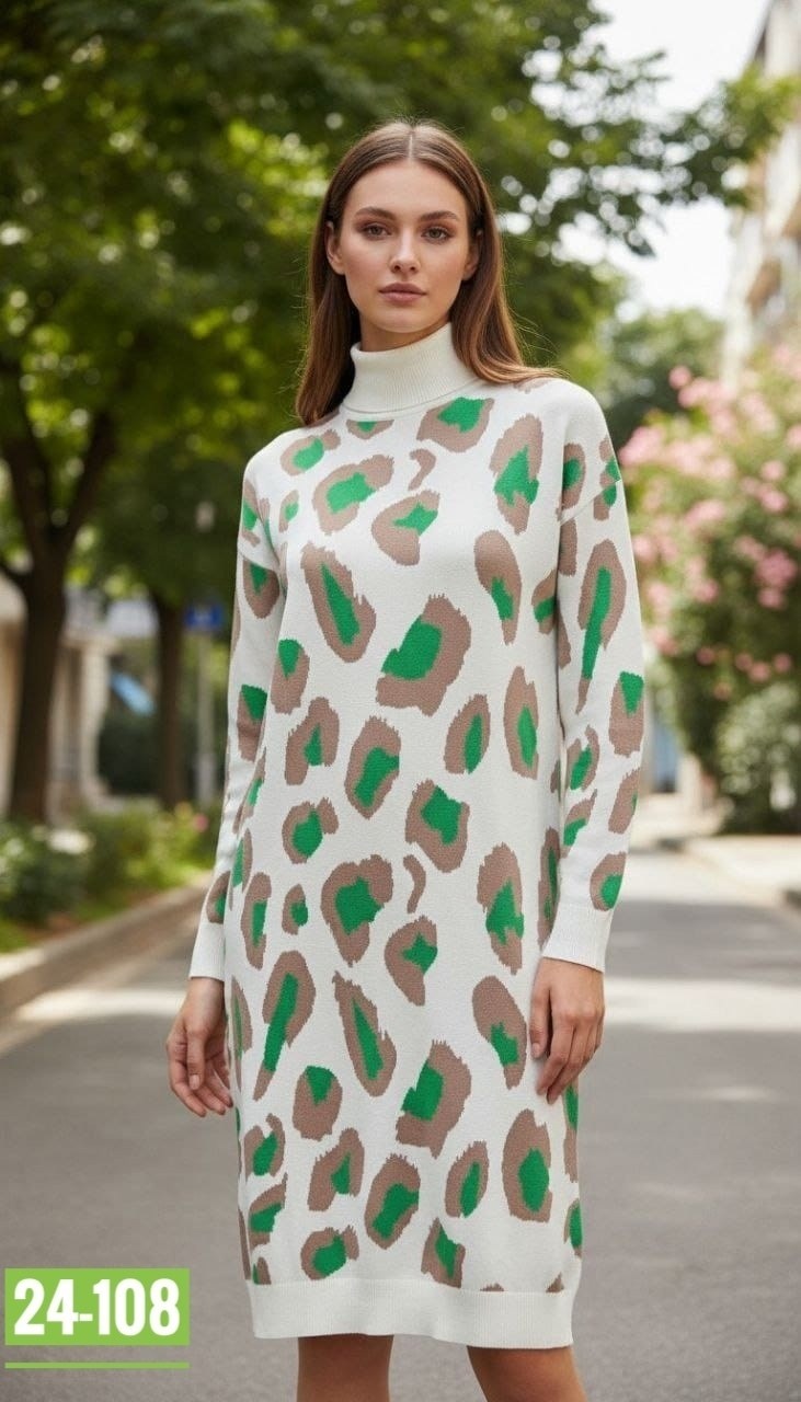 трикотажное платье,леопардовое трикотажное платье,теплое платье,платье модное,стильное платье