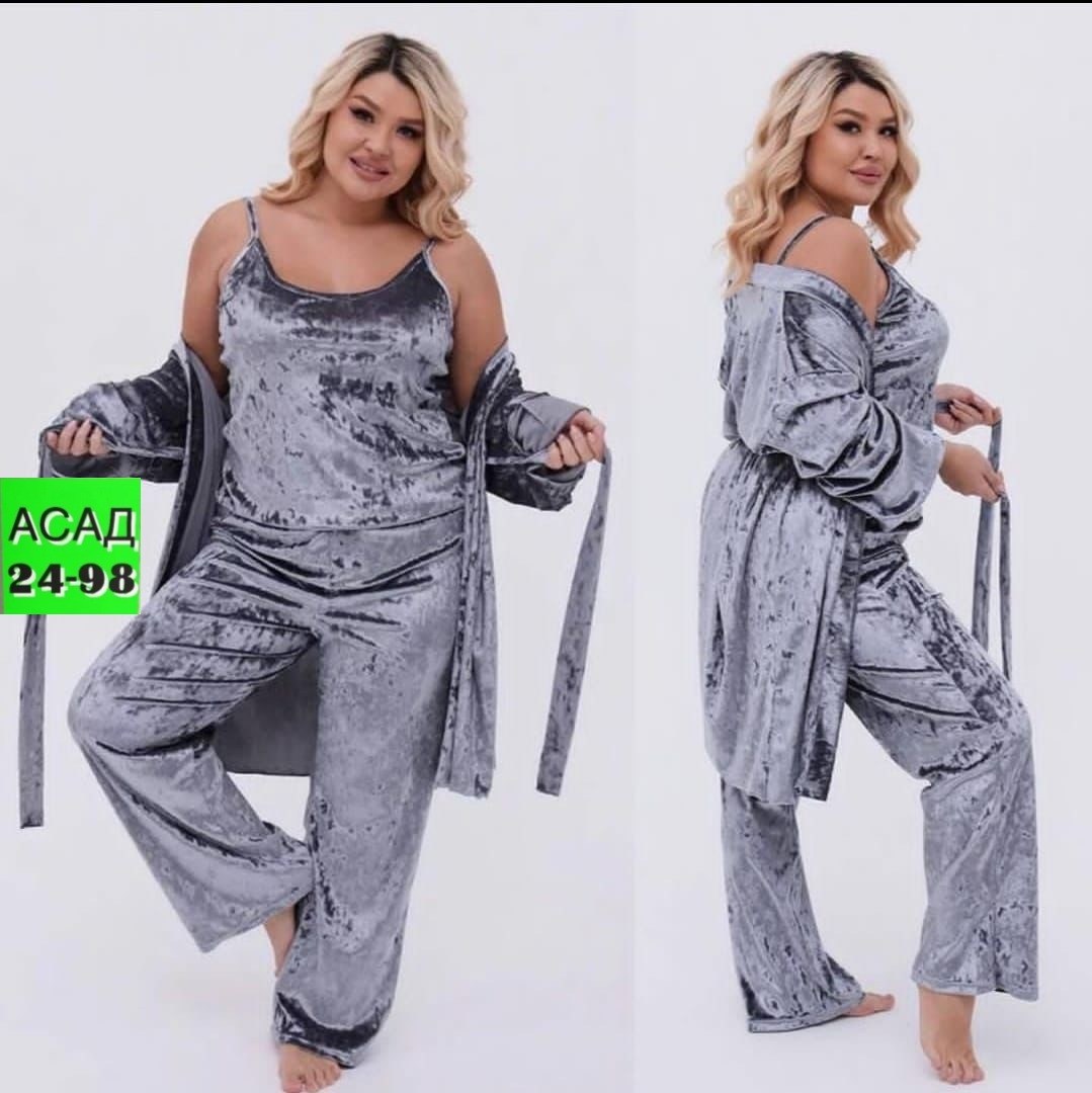 пижама женская 4ка велюр,женская пижама больших размеров,пижама женская велюр,пижама женская,комплект пижама
