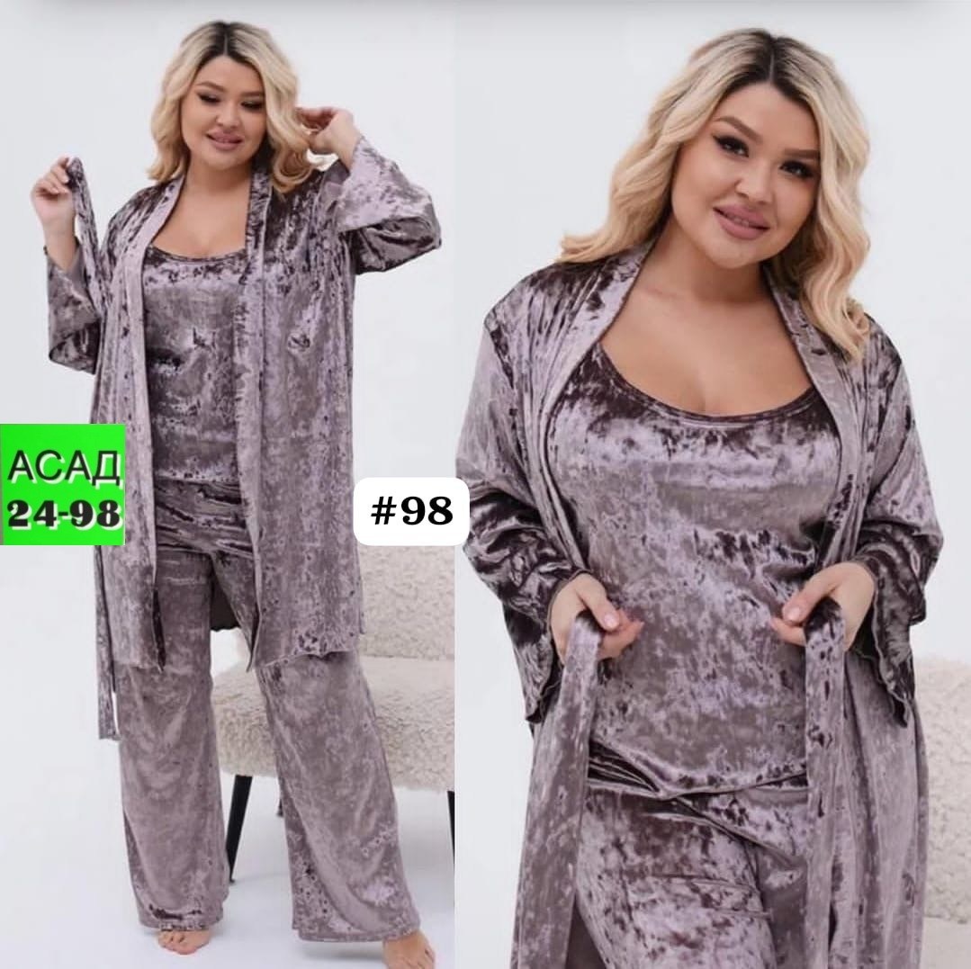 пижама женская 4ка велюр,женская пижама больших размеров,пижама женская велюр,пижама женская,комплект пижама