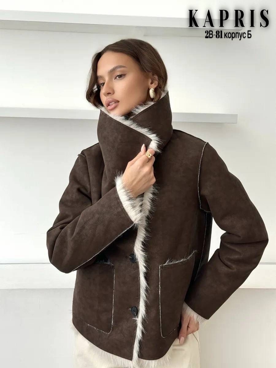 женская дубленка,дубленка искусственная emberens,дубленка укороченная,стильная дубленка,дубленка зимняя кожаная