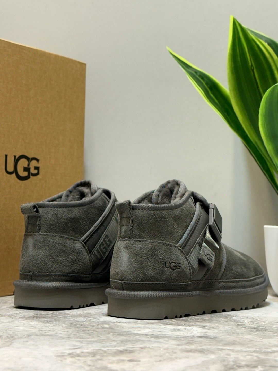 ugg neumel snapback grey,,угги мужские,ботинки мужские ugg,ugg mens neumel snapback grey