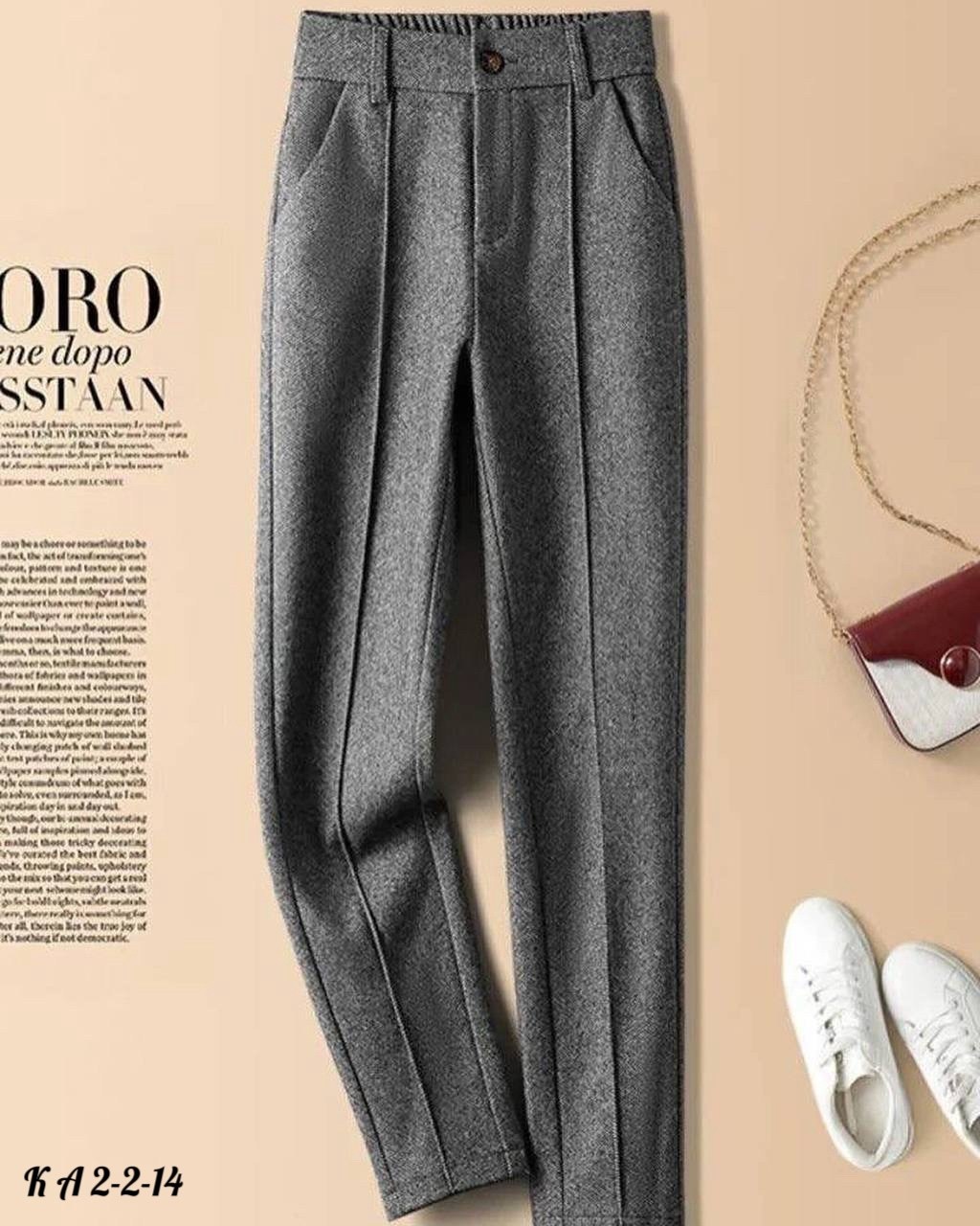 женские шерстяные брюки,шерстяные брюки,теплые брюки,повседневные брюки,брюки свободные