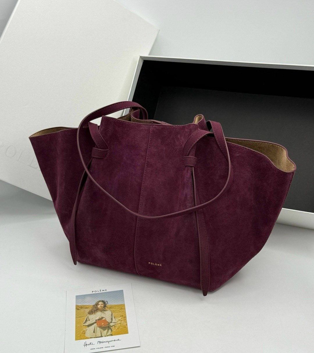 сумка polene,замшевая сумка,polene сумка на плечо,сумка,женская сумка