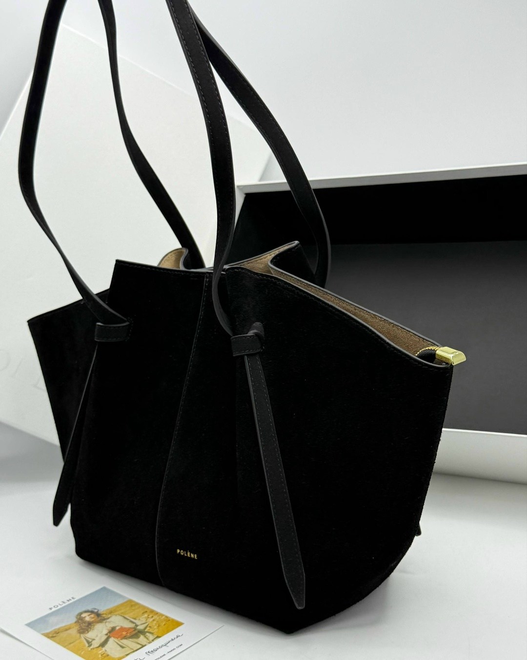 сумка polene,замшевая сумка,polene сумка на плечо,сумка,женская сумка