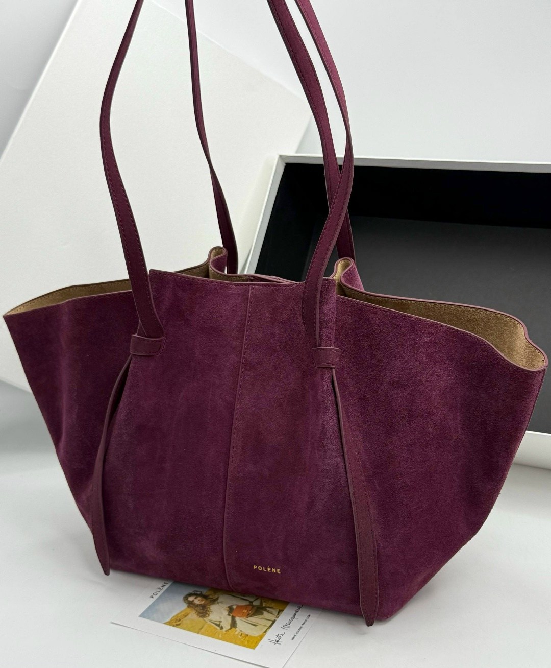 сумка polene,замшевая сумка,polene сумка на плечо,сумка,женская сумка