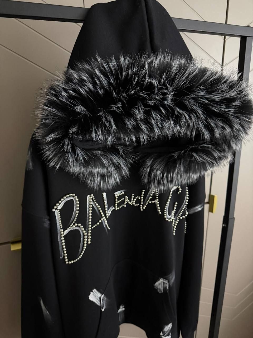 худи баленсиага рваная,модная толстовка,оверсайз толстовка,толстовки кофта,свитшот женская